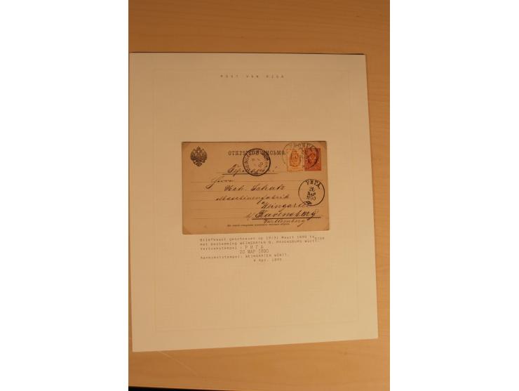 1762/1917, Die Postverbindungen von und nach Riga, Sammlung mit Briefen, Karten und Ganzsachen, dabei die Stempel Rigas ab 17