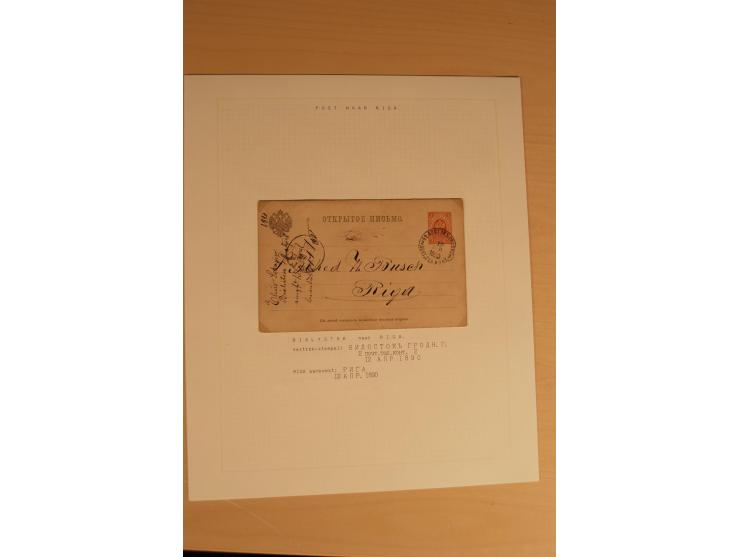 1762/1917, Die Postverbindungen von und nach Riga, Sammlung mit Briefen, Karten und Ganzsachen, dabei die Stempel Rigas ab 17