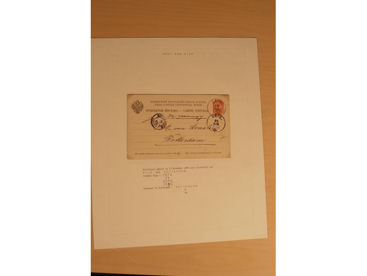 1762/1917, Die Postverbindungen von und nach Riga, Sammlung mit Briefen, Karten und Ganzsachen, dabei die Stempel Rigas ab 17