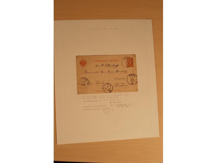 1762/1917, Die Postverbindungen von und nach Riga, Sammlung mit Briefen, Karten und Ganzsachen, dabei die Stempel Rigas ab 17