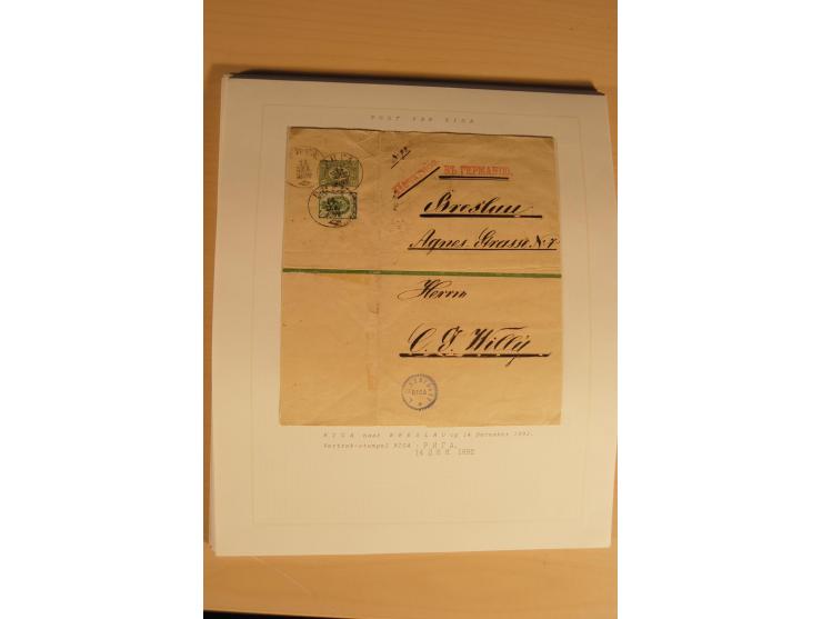 1762/1917, Die Postverbindungen von und nach Riga, Sammlung mit Briefen, Karten und Ganzsachen, dabei die Stempel Rigas ab 17
