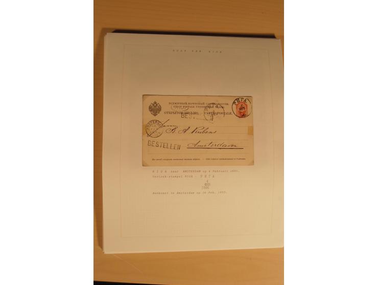 1762/1917, Die Postverbindungen von und nach Riga, Sammlung mit Briefen, Karten und Ganzsachen, dabei die Stempel Rigas ab 17
