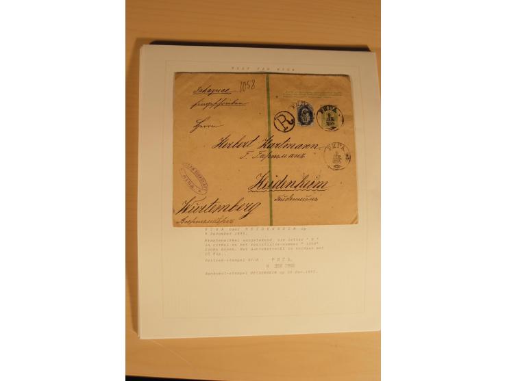 1762/1917, Die Postverbindungen von und nach Riga, Sammlung mit Briefen, Karten und Ganzsachen, dabei die Stempel Rigas ab 17