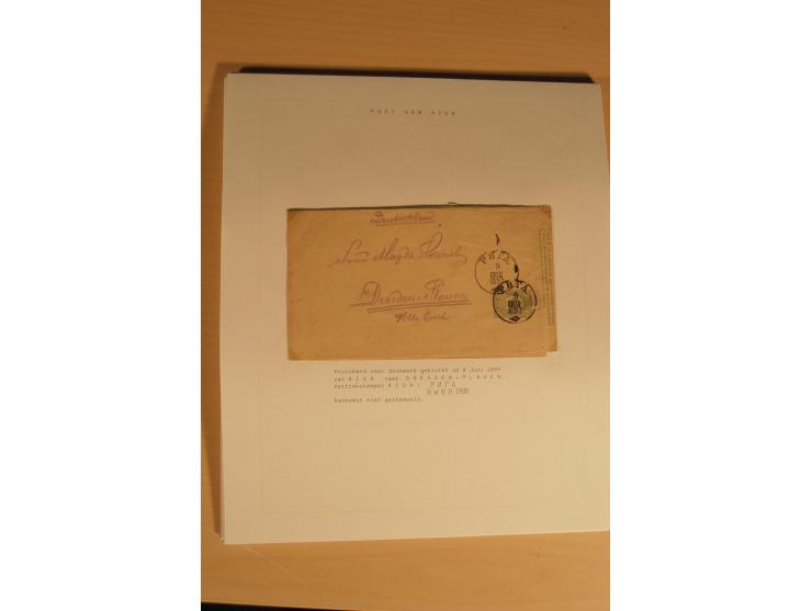 1762/1917, Die Postverbindungen von und nach Riga, Sammlung mit Briefen, Karten und Ganzsachen, dabei die Stempel Rigas ab 17