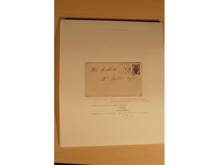 1762/1917, Die Postverbindungen von und nach Riga, Sammlung mit Briefen, Karten und Ganzsachen, dabei die Stempel Rigas ab 17