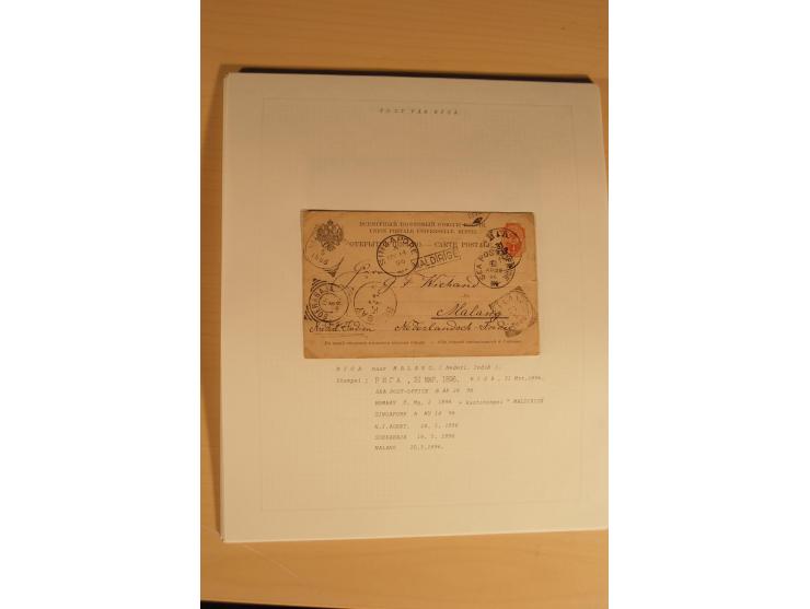1762/1917, Die Postverbindungen von und nach Riga, Sammlung mit Briefen, Karten und Ganzsachen, dabei die Stempel Rigas ab 17