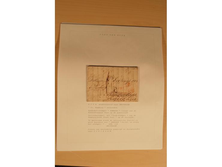 1762/1917, Die Postverbindungen von und nach Riga, Sammlung mit Briefen, Karten und Ganzsachen, dabei die Stempel Rigas ab 17