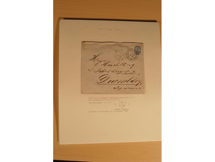 1762/1917, Die Postverbindungen von und nach Riga, Sammlung mit Briefen, Karten und Ganzsachen, dabei die Stempel Rigas ab 17
