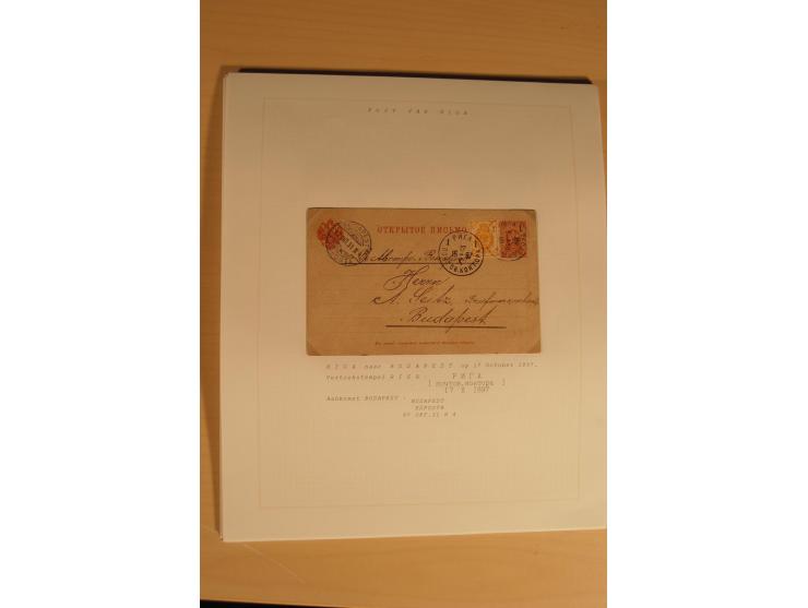 1762/1917, Die Postverbindungen von und nach Riga, Sammlung mit Briefen, Karten und Ganzsachen, dabei die Stempel Rigas ab 17