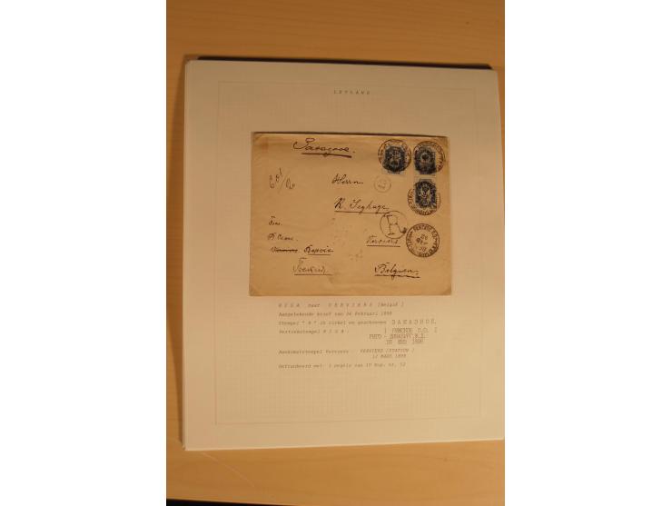 1762/1917, Die Postverbindungen von und nach Riga, Sammlung mit Briefen, Karten und Ganzsachen, dabei die Stempel Rigas ab 17