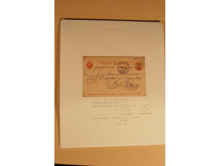 1762/1917, Die Postverbindungen von und nach Riga, Sammlung mit Briefen, Karten und Ganzsachen, dabei die Stempel Rigas ab 17