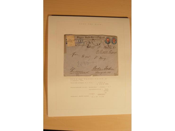 1762/1917, Die Postverbindungen von und nach Riga, Sammlung mit Briefen, Karten und Ganzsachen, dabei die Stempel Rigas ab 17