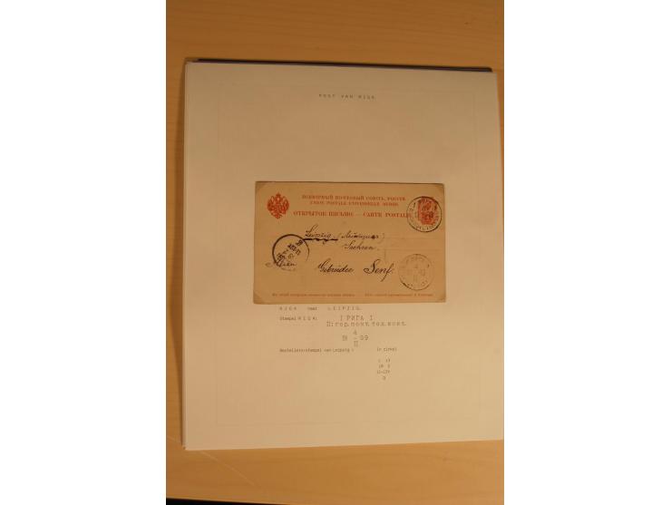 1762/1917, Die Postverbindungen von und nach Riga, Sammlung mit Briefen, Karten und Ganzsachen, dabei die Stempel Rigas ab 17