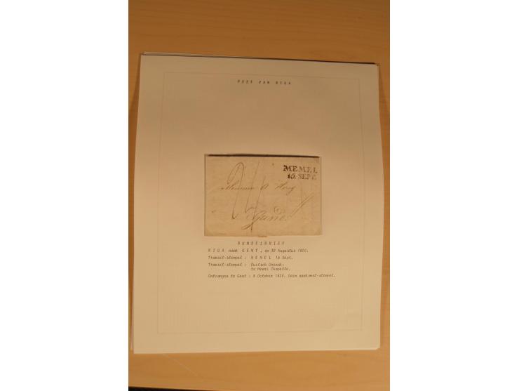 1762/1917, Die Postverbindungen von und nach Riga, Sammlung mit Briefen, Karten und Ganzsachen, dabei die Stempel Rigas ab 17