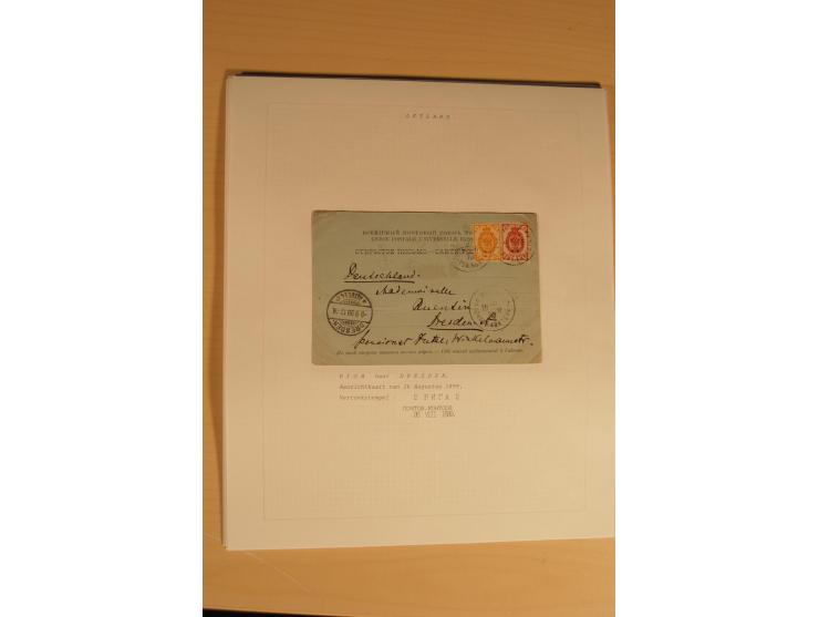 1762/1917, Die Postverbindungen von und nach Riga, Sammlung mit Briefen, Karten und Ganzsachen, dabei die Stempel Rigas ab 17