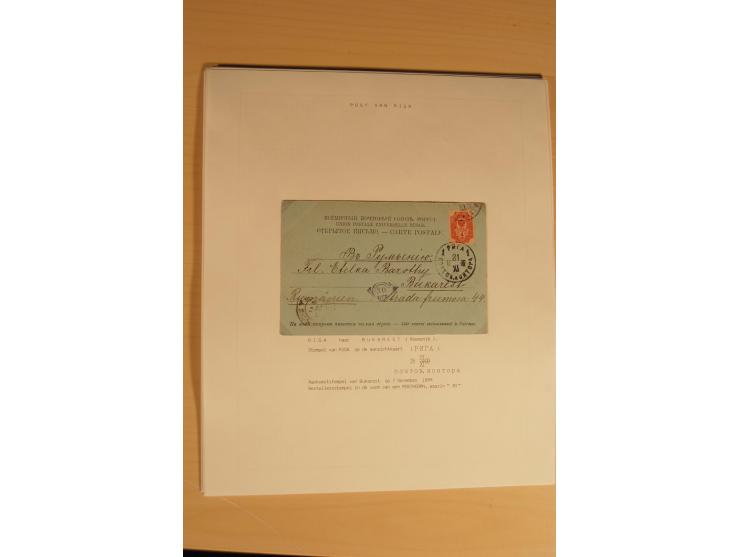 1762/1917, Die Postverbindungen von und nach Riga, Sammlung mit Briefen, Karten und Ganzsachen, dabei die Stempel Rigas ab 17