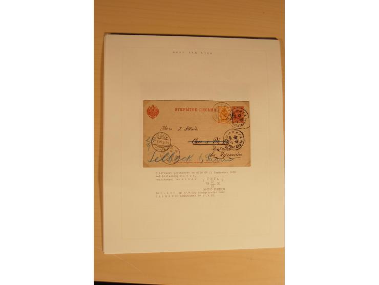 1762/1917, Die Postverbindungen von und nach Riga, Sammlung mit Briefen, Karten und Ganzsachen, dabei die Stempel Rigas ab 17