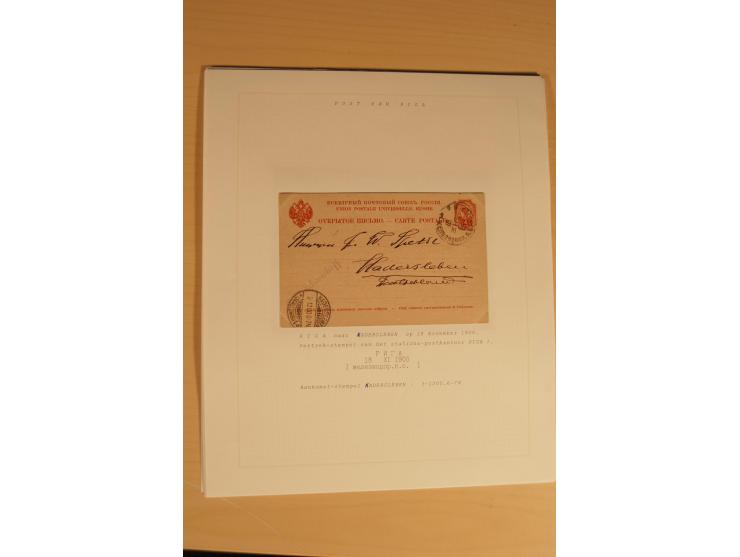 1762/1917, Die Postverbindungen von und nach Riga, Sammlung mit Briefen, Karten und Ganzsachen, dabei die Stempel Rigas ab 17