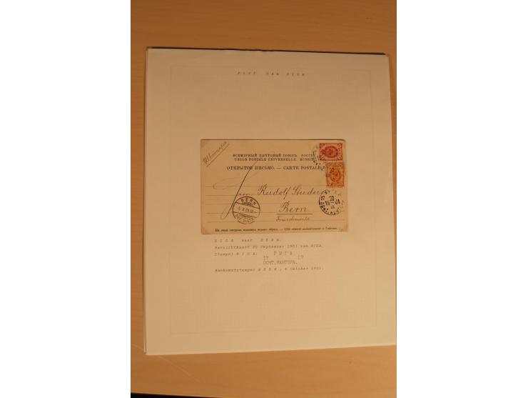 1762/1917, Die Postverbindungen von und nach Riga, Sammlung mit Briefen, Karten und Ganzsachen, dabei die Stempel Rigas ab 17