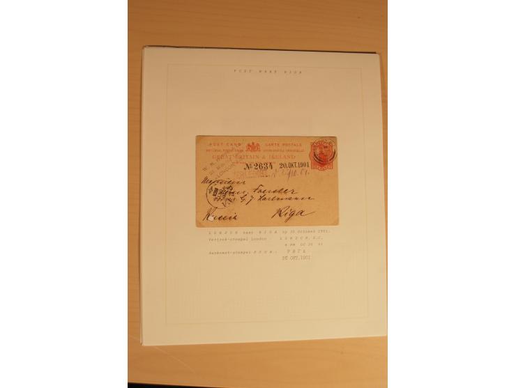 1762/1917, Die Postverbindungen von und nach Riga, Sammlung mit Briefen, Karten und Ganzsachen, dabei die Stempel Rigas ab 17