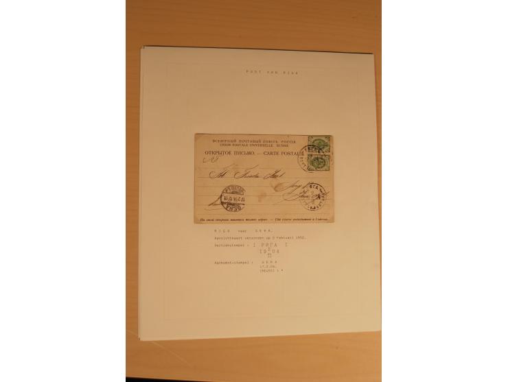 1762/1917, Die Postverbindungen von und nach Riga, Sammlung mit Briefen, Karten und Ganzsachen, dabei die Stempel Rigas ab 17