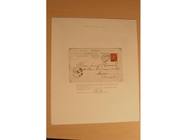 1762/1917, Die Postverbindungen von und nach Riga, Sammlung mit Briefen, Karten und Ganzsachen, dabei die Stempel Rigas ab 17
