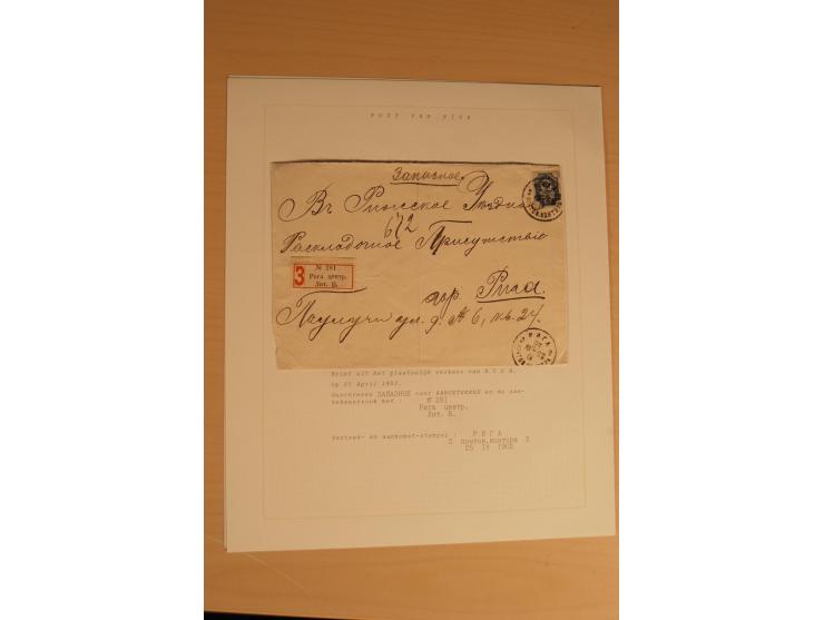 1762/1917, Die Postverbindungen von und nach Riga, Sammlung mit Briefen, Karten und Ganzsachen, dabei die Stempel Rigas ab 17