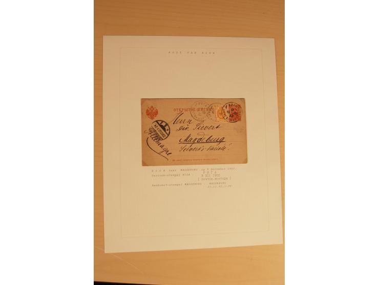 1762/1917, Die Postverbindungen von und nach Riga, Sammlung mit Briefen, Karten und Ganzsachen, dabei die Stempel Rigas ab 17