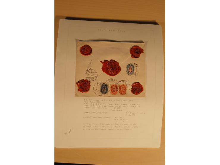 1762/1917, Die Postverbindungen von und nach Riga, Sammlung mit Briefen, Karten und Ganzsachen, dabei die Stempel Rigas ab 17