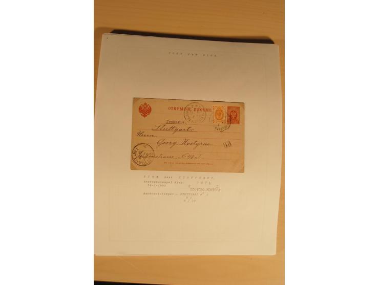 1762/1917, Die Postverbindungen von und nach Riga, Sammlung mit Briefen, Karten und Ganzsachen, dabei die Stempel Rigas ab 17