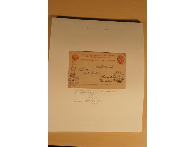 1762/1917, Die Postverbindungen von und nach Riga, Sammlung mit Briefen, Karten und Ganzsachen, dabei die Stempel Rigas ab 17