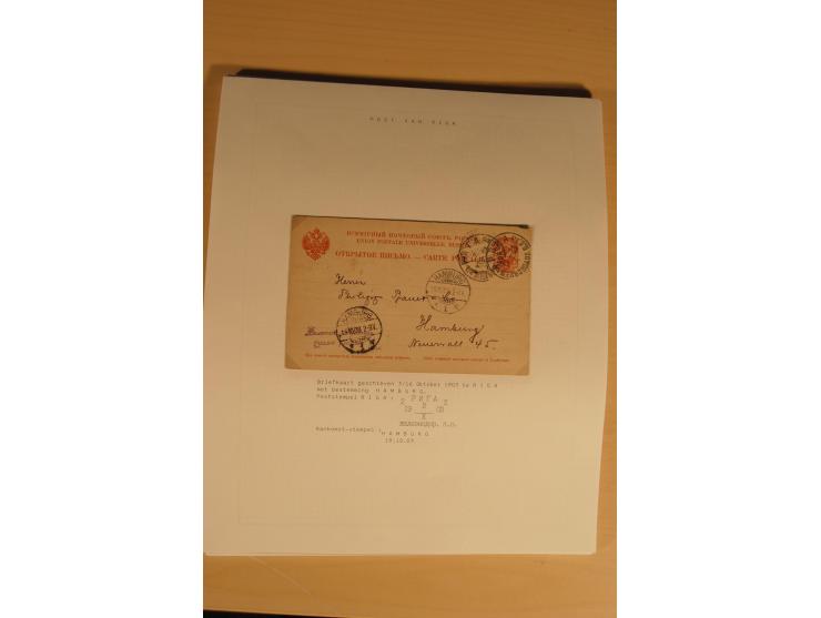 1762/1917, Die Postverbindungen von und nach Riga, Sammlung mit Briefen, Karten und Ganzsachen, dabei die Stempel Rigas ab 17
