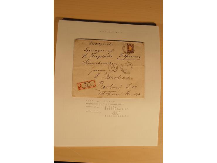 1762/1917, Die Postverbindungen von und nach Riga, Sammlung mit Briefen, Karten und Ganzsachen, dabei die Stempel Rigas ab 17