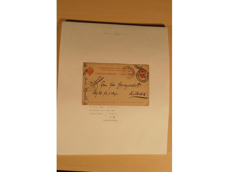 1762/1917, Die Postverbindungen von und nach Riga, Sammlung mit Briefen, Karten und Ganzsachen, dabei die Stempel Rigas ab 17