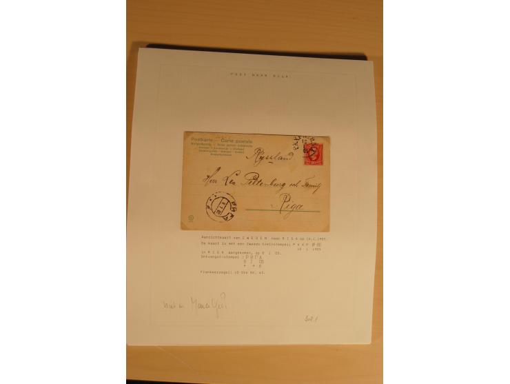 1762/1917, Die Postverbindungen von und nach Riga, Sammlung mit Briefen, Karten und Ganzsachen, dabei die Stempel Rigas ab 17