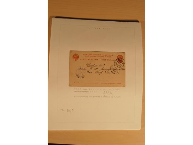 1762/1917, Die Postverbindungen von und nach Riga, Sammlung mit Briefen, Karten und Ganzsachen, dabei die Stempel Rigas ab 17