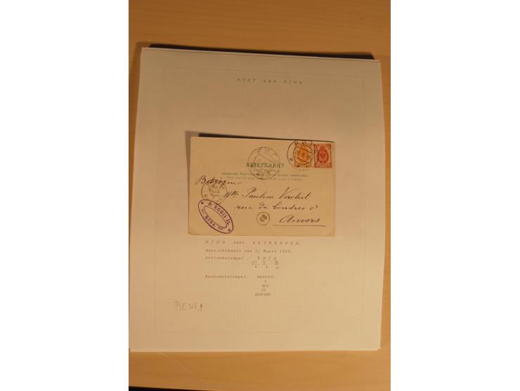 1762/1917, Die Postverbindungen von und nach Riga, Sammlung mit Briefen, Karten und Ganzsachen, dabei die Stempel Rigas ab 17