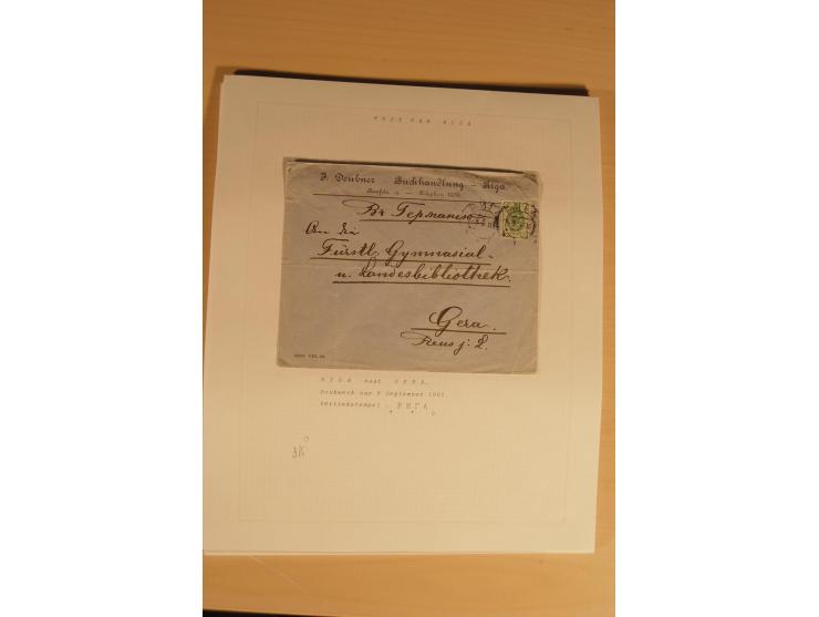 1762/1917, Die Postverbindungen von und nach Riga, Sammlung mit Briefen, Karten und Ganzsachen, dabei die Stempel Rigas ab 17