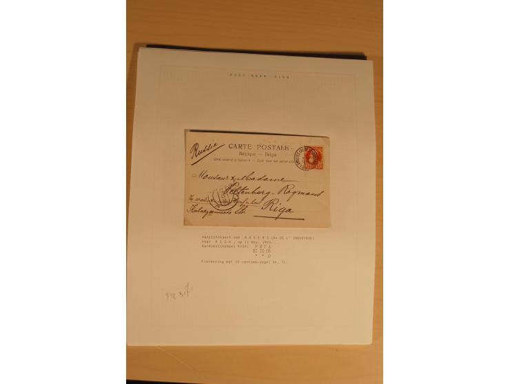 1762/1917, Die Postverbindungen von und nach Riga, Sammlung mit Briefen, Karten und Ganzsachen, dabei die Stempel Rigas ab 17