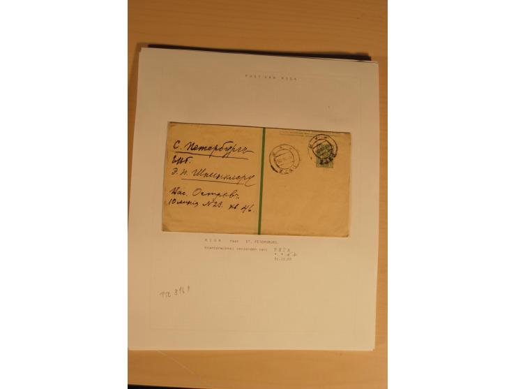 1762/1917, Die Postverbindungen von und nach Riga, Sammlung mit Briefen, Karten und Ganzsachen, dabei die Stempel Rigas ab 17