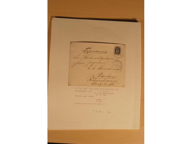 1762/1917, Die Postverbindungen von und nach Riga, Sammlung mit Briefen, Karten und Ganzsachen, dabei die Stempel Rigas ab 17