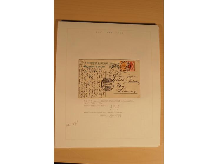 1762/1917, Die Postverbindungen von und nach Riga, Sammlung mit Briefen, Karten und Ganzsachen, dabei die Stempel Rigas ab 17