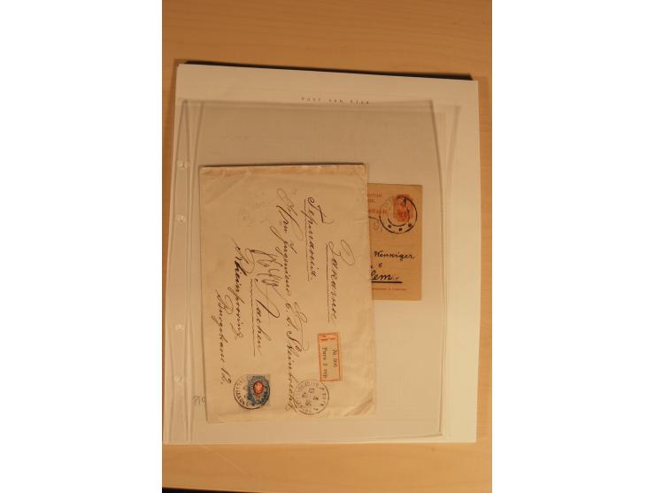 1762/1917, Die Postverbindungen von und nach Riga, Sammlung mit Briefen, Karten und Ganzsachen, dabei die Stempel Rigas ab 17
