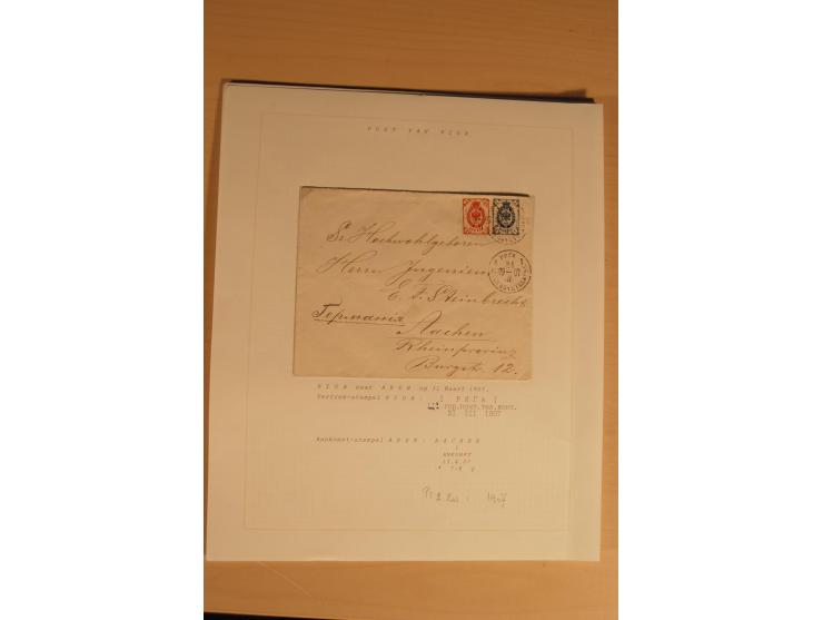 1762/1917, Die Postverbindungen von und nach Riga, Sammlung mit Briefen, Karten und Ganzsachen, dabei die Stempel Rigas ab 17