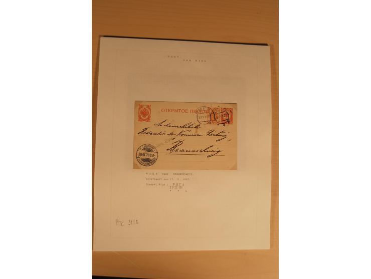 1762/1917, Die Postverbindungen von und nach Riga, Sammlung mit Briefen, Karten und Ganzsachen, dabei die Stempel Rigas ab 17