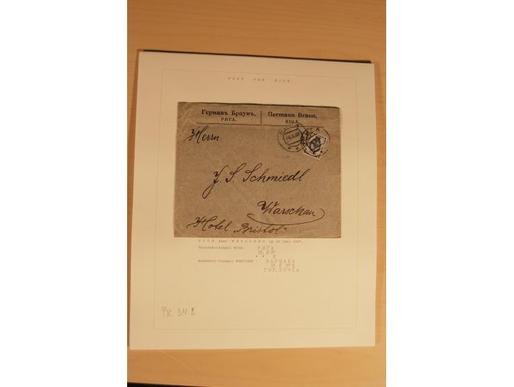 1762/1917, Die Postverbindungen von und nach Riga, Sammlung mit Briefen, Karten und Ganzsachen, dabei die Stempel Rigas ab 17