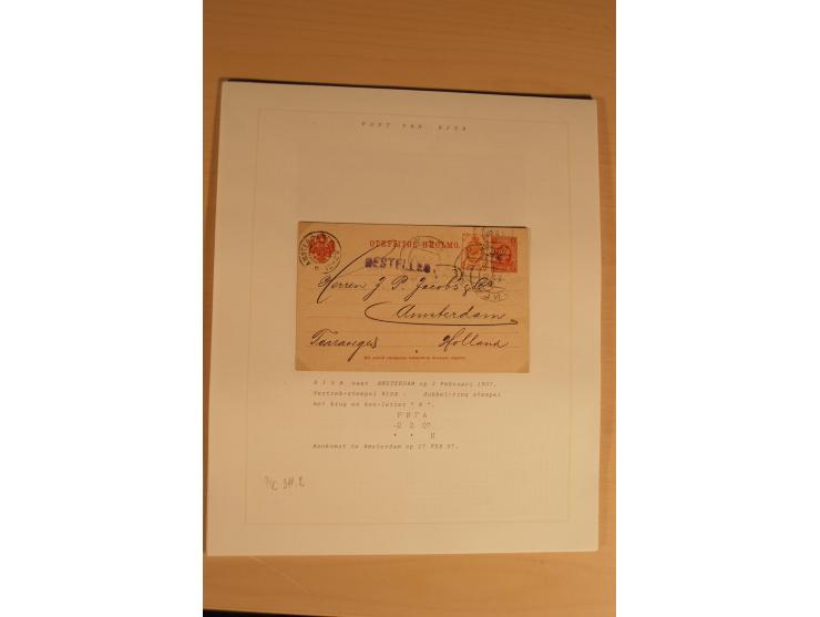 1762/1917, Die Postverbindungen von und nach Riga, Sammlung mit Briefen, Karten und Ganzsachen, dabei die Stempel Rigas ab 17