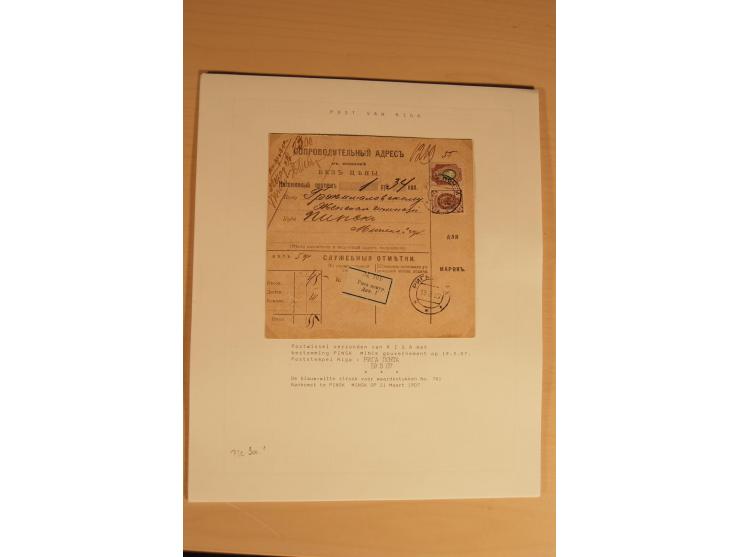 1762/1917, Die Postverbindungen von und nach Riga, Sammlung mit Briefen, Karten und Ganzsachen, dabei die Stempel Rigas ab 17