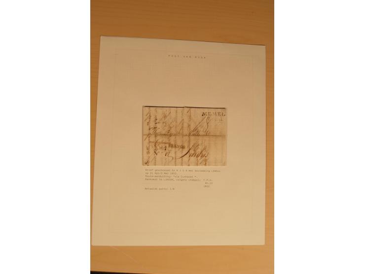 1762/1917, Die Postverbindungen von und nach Riga, Sammlung mit Briefen, Karten und Ganzsachen, dabei die Stempel Rigas ab 17