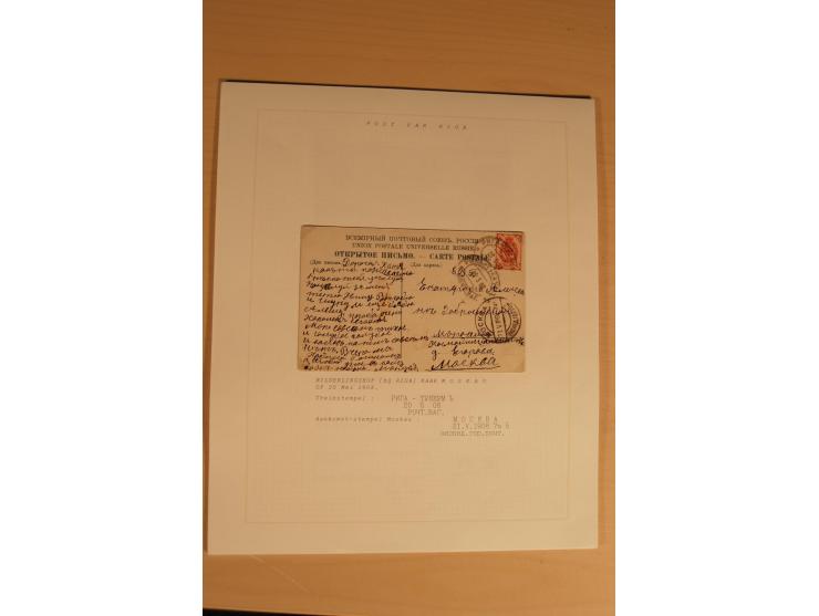 1762/1917, Die Postverbindungen von und nach Riga, Sammlung mit Briefen, Karten und Ganzsachen, dabei die Stempel Rigas ab 17